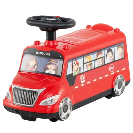 BOXED KIDS RIDE ON PUSH CAR WITH MUSIC BUTTON AND STORAGE COMPARTMENT-RED