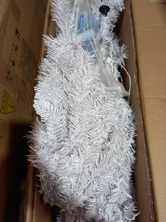 BOXED 6FT WHITE REGAL PRELIT MULTIFUNCTION CHRISTMAS TREE  RRP £149.99