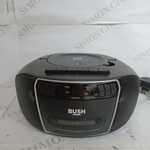 BOXED BUSH CD/CASSETTE BOOMBOX WITH RADIO