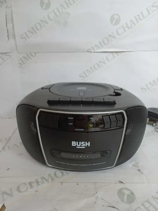 BOXED BUSH CD/CASSETTE BOOMBOX WITH RADIO