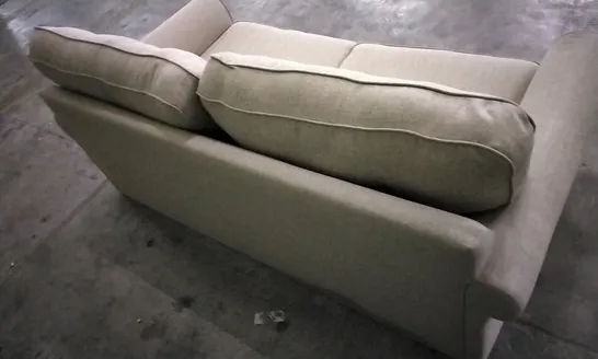 DESIGNER BEIGE FABRIC 2 SEATER SOFA