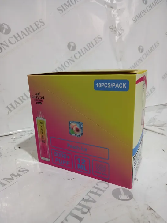 BOX OF 5 PEACH ICE JNR VAPES 20% NICOTINE 