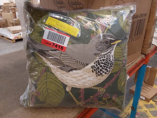 BAGGED BLACK-THROATED THRUSH - ROBERT GILLMOR THROW CUSHION (1 ITEM)