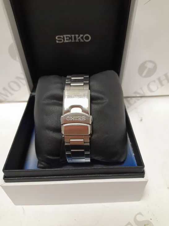 SEIKO AUTOMATIC SPORTS WATCH - SILVER WITH BLUE FACE 