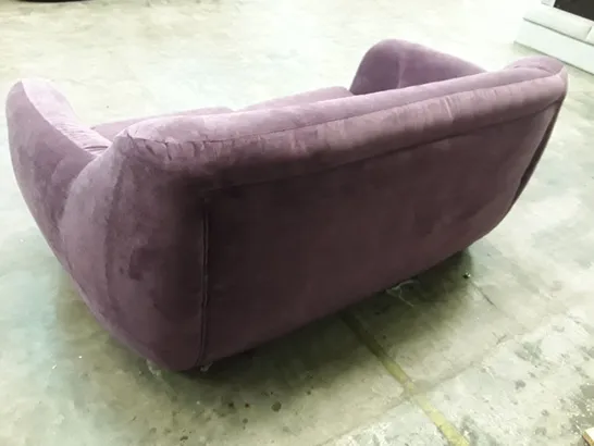 QUALITY DESIGNER MILLICENT 2 SEATER MADE TO ORDER 2 SEATER SOFA - PURPLE FABRIC