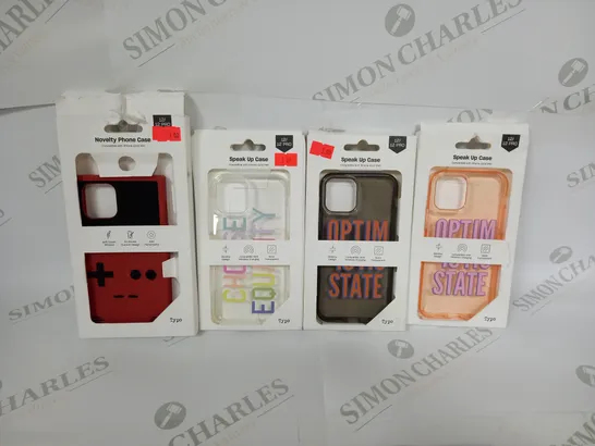 APPROXIMATELY 50 ASSORTED TYPO PHONE CASES COMPATIBLE WITH IPHONE 12/12 PRO 