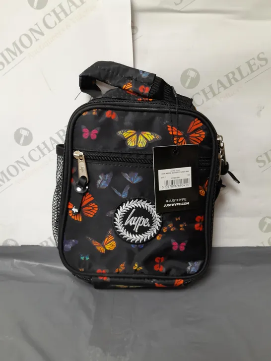 HYPE SMALL LUNCHBOX BLACK WITH BUTTERFLY DESIGN