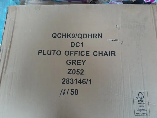 BOXED PLUTO OFFICE CHAIR IN GREY RRP £104.99