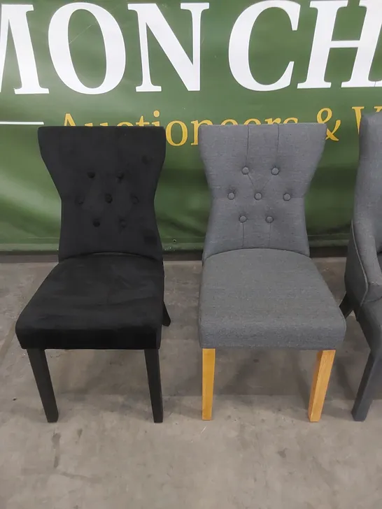 4 X ASSORTED DESIGNER DINING CHAIRS // STYLES AND MATERIALS VARY