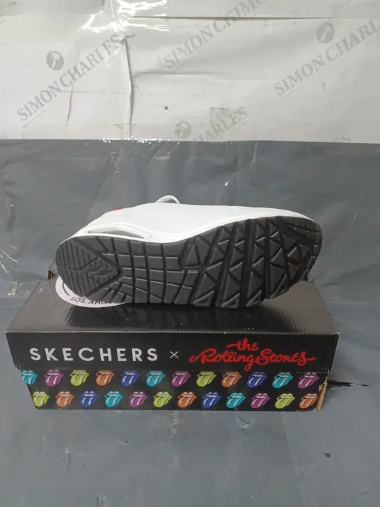 SKECHERS THE ROLLING STONES TRAINERS WHITE SIZE 7