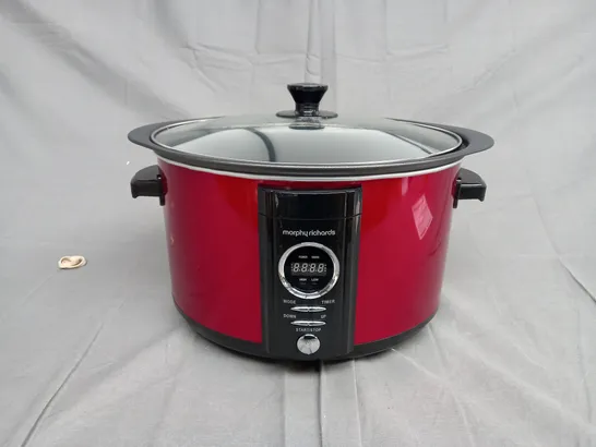 MORPHY RICHARDS 6.5L DIGITAL SLOW COOKER IN RED