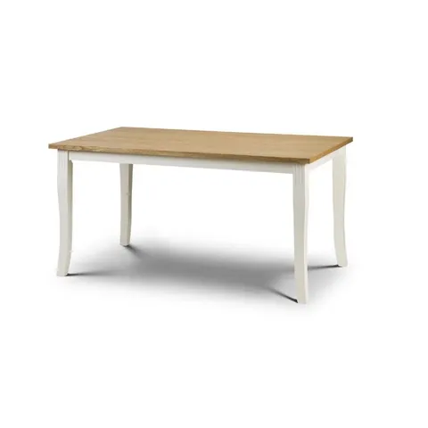 BOXED WHITE OAK/IVORY MAREZ DINING TABLE