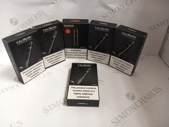 APPROXIMATELY 30 ASSORTED E-CIGARETTES AND E-CIGARETTE PARAPHERNALIA TO INCLUDE; CALIBURN