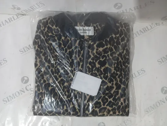 BOXED HELEN BERMAN LONDON JACKET IN LEOPARD PRINT SIZE 14