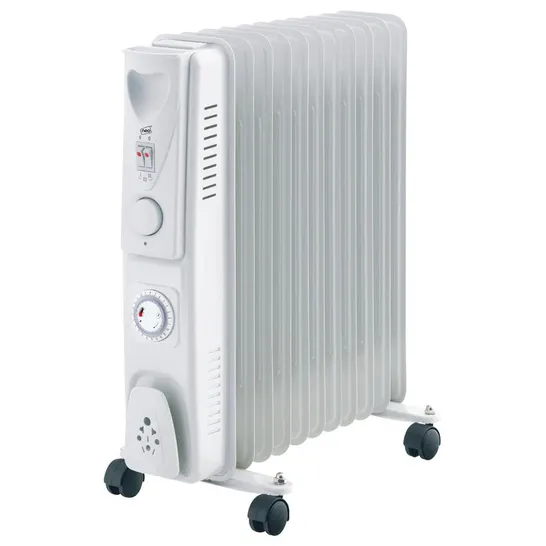 BOXED NEO 2500W 11 FIN ELECTRIC OIL FILLED RADIATOR WITH TIMER - WHITE