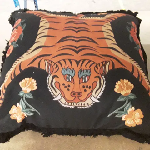 TIBETAN TIGER 55×55CM POLY FILLED CUSHION 