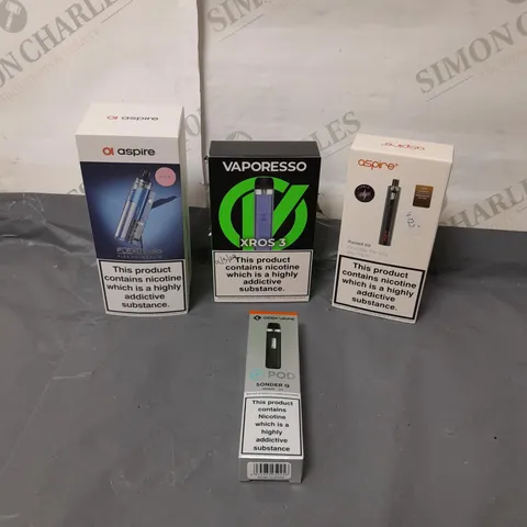 BOX OF APPROXIMATELY 15 ASSORTED E-CIGARATTES TO INCLUDE GEEKVAPE, VAPORESSO, ASPIRE ETC