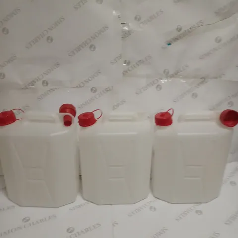 LOT TO CONTAIN 3 X TANICA 10L PLASTIC JERRYCANS/CANNISTERS