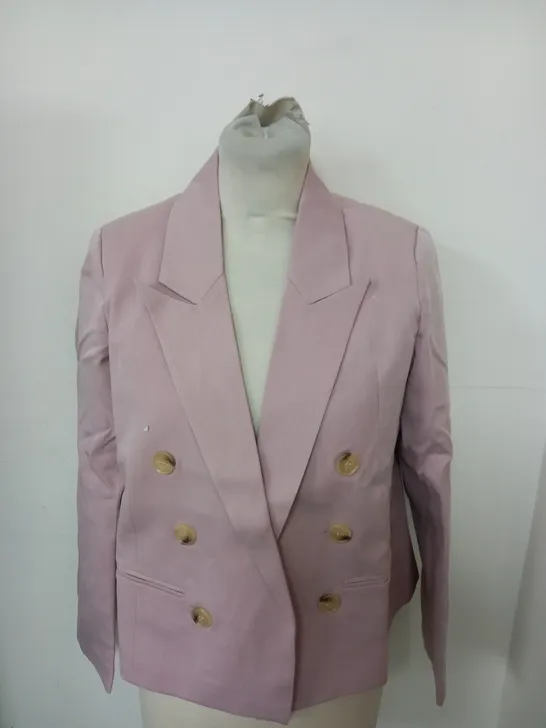 DOROTHY PERKINS PETITE CROPPED TEXTURED BLAZER IN SIZE 8 