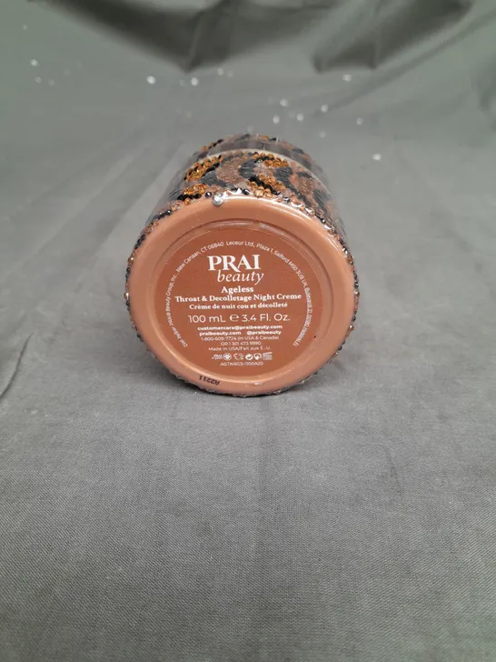 BOXED AND SEALED PRAI BEAUTY AGELESS THROAT AND DECOLLETAGE NIGHT CRÈME 100ML BRONZE