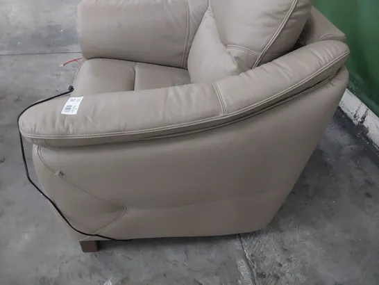 QUALITY BRITISH DESIGNER G PLAN JACKSON POWER RECLINING EASY CHAIR CAMBRIDGE TAUPE LEATHER 