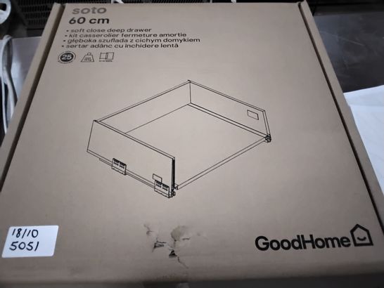 BOXED GOODHOME SOTO 60CM SOFT CLOSE DEEP DRAWER 