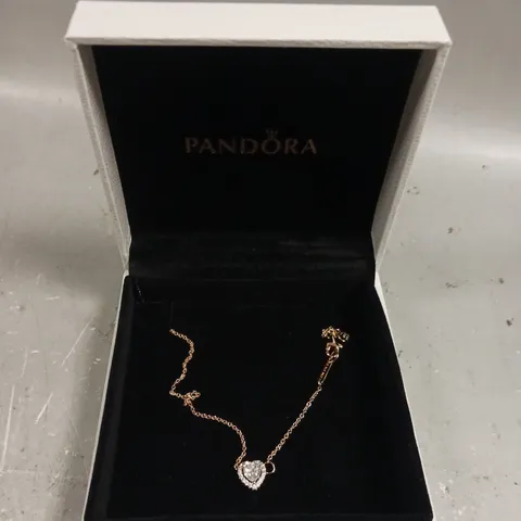 PANDORA HEART STONE PENDANT NECKLACE 