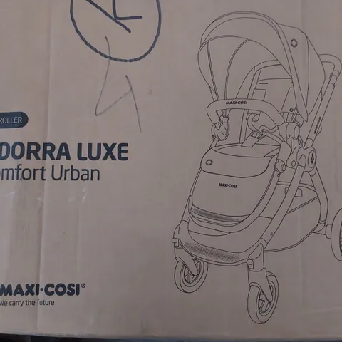 BOXED MAXI-COSI ADORRA LUXE COMFORT URBAN STROLLER TWILL BLACK FRAME