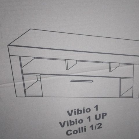 BOXED VIBIO 1 DRWWER SIDE UNIT PARTS (ONLY 1 BOX OF 2)