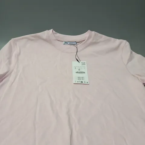 ZARA BASIC PINK T-SHIRT - SMALL