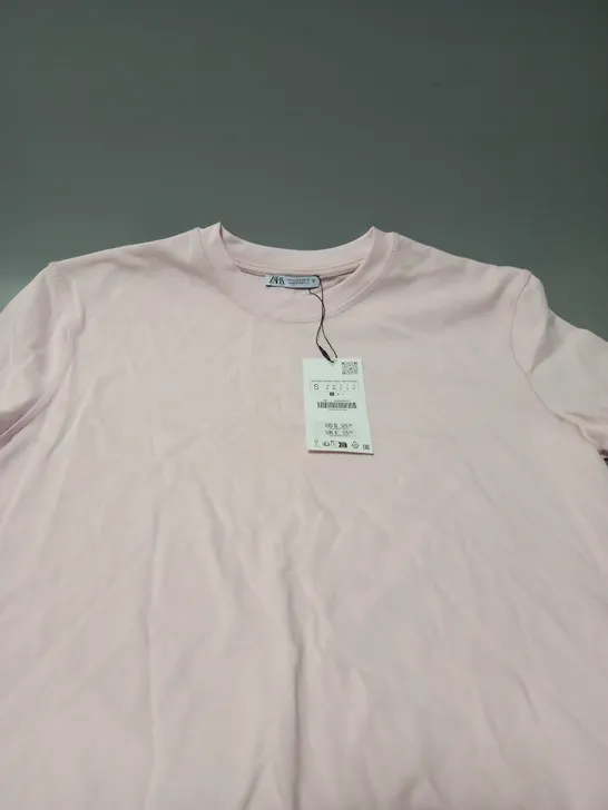 ZARA BASIC PINK T-SHIRT - SMALL