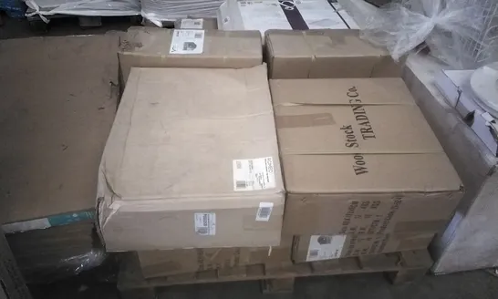 PALLET OF ASSORTED BATHROOM PARTS