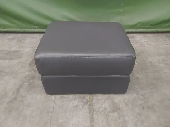 QUALITY DESIGNER ITALIAN MADE GHIRLANDAIO LEATHER UPHOLSTERED STORAGE FOOTSTOOL 