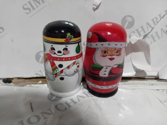 MR CHRISTMAS SET OF 2 NESTING DOLLS