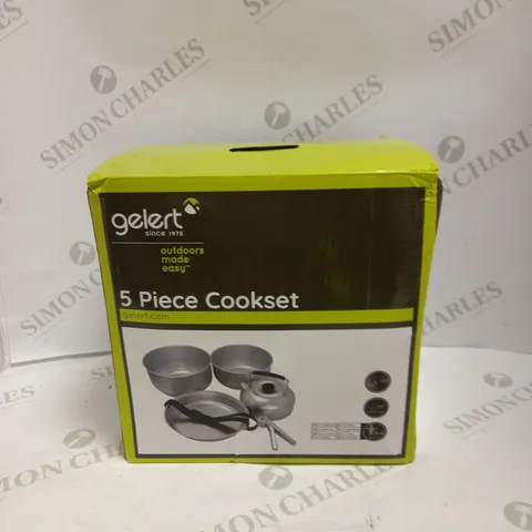 BOXED GELERT 5 PIECE OUTDOOR COOK SET