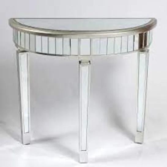 VEGAS OCCASIONAL HALF MOON MIRRORED CONSOLE TABLE RRP £139