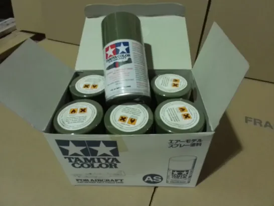 PACK OF 6 TAMIYA COLOUR 100ML SPRAY PAINTS AS-9 DARK GREEN