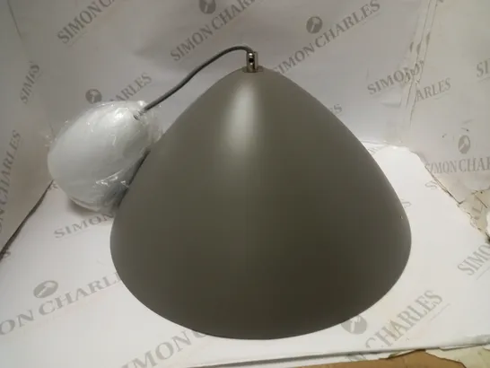 JOHN LEWIS CUPOLA RISE AND FALL CEILING PENDANT, SATIN STEEL GREY 