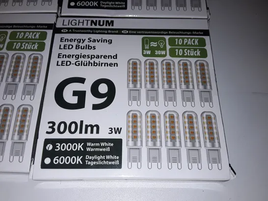 LOT OF 6 10-PACKS OF ENERGY SAVING G9 LED BULBS