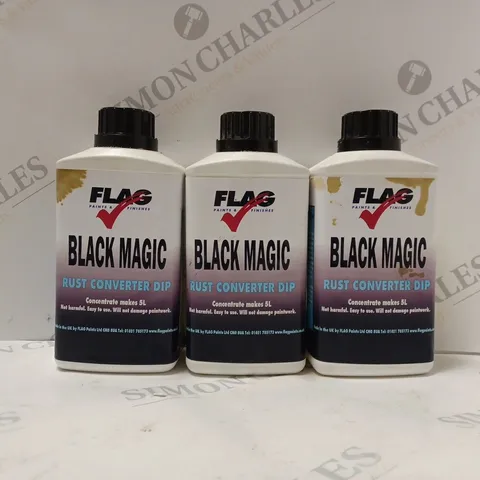 BOXED SET OF 6 FLAG BLACK MAGIC RUST CONVERTER DIP 5L