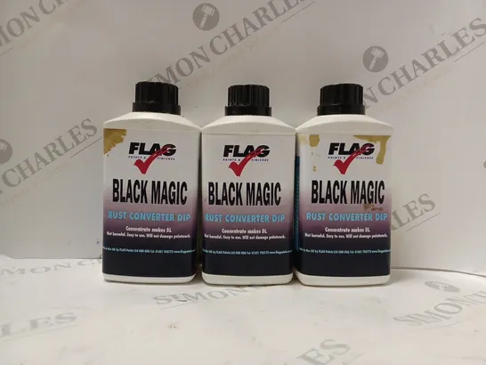 BOXED SET OF 6 FLAG BLACK MAGIC RUST CONVERTER DIP 5L