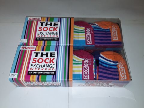 2 BOXES OF THE SOCK EXCHANGE ODD SOCKS