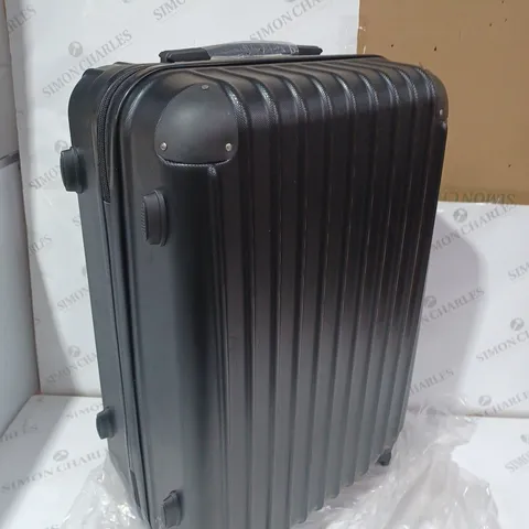 DESIGNER BLACK WHEELED STORAGE LUGGAGE CASE 