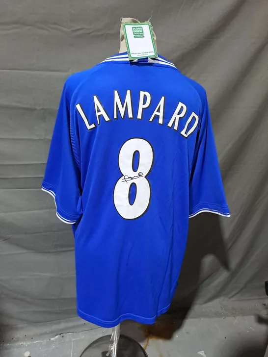 SCORE DRAW CHELSEA FOOTBALL CLUB FRANK LAMPARD 8 SIGNED SHIRT - XL