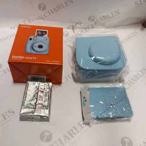 BOXED FUJIFILM INSTAX MINI 11 SKY BLUE BUNDLE