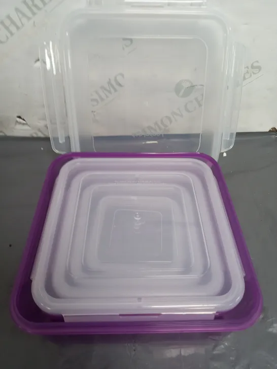 LOCK & LOCK 5 PIECE SQUARE STORAGE CONTAINERS 