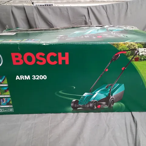 BOXED BOSCH ARM 3200 CORDED LAWNMOWER IN GREEN