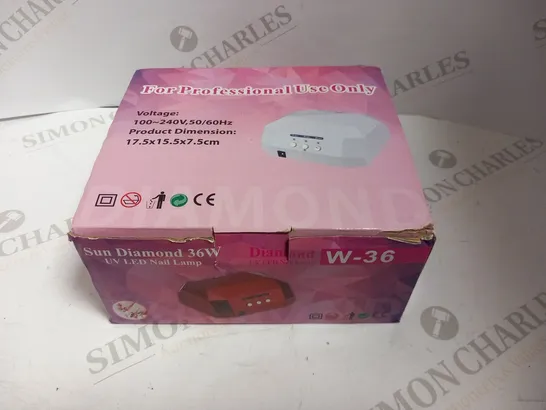 BOXED SUN DIAMOND 36W UV LED NAIL LAMP W-36