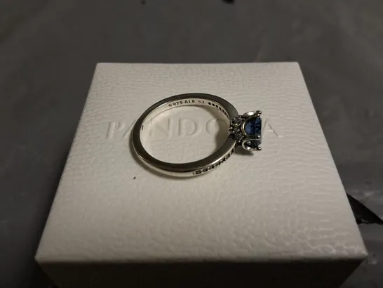 PANDORA BLUE STONE RING IN GIFT BOX