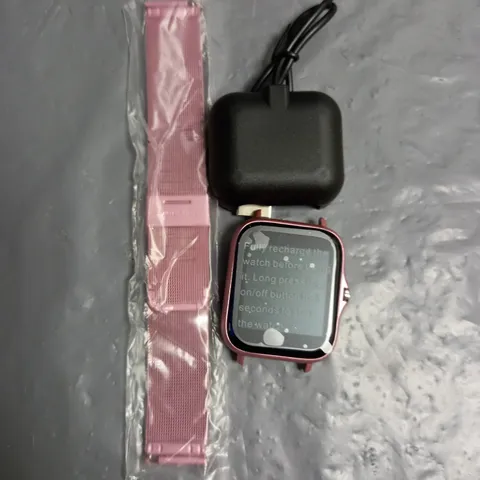 BOXED SIMSON LAB SMART WATCH WITH PINK STRAP